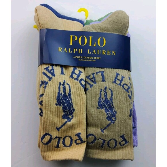 Polo Ralph Lauren X Asos Exclusive Classic Sport 6 Pairs Socks One Size